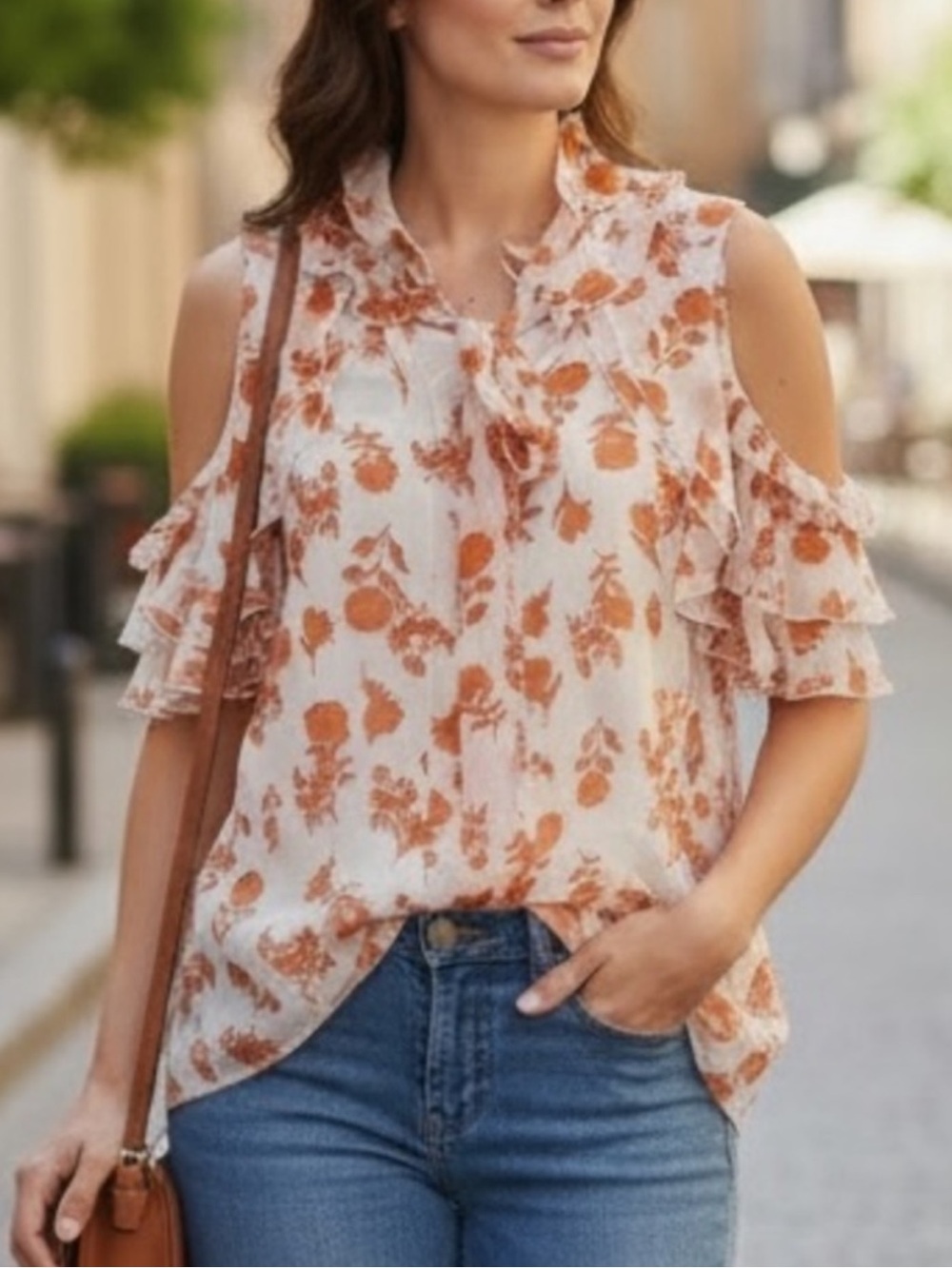 Gibson Latimer Sleeveless Floral Blouse